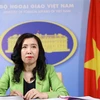 Người Phát ngôn Bộ Ngoại giao Việt Nam Lê Thị Thu Hằng trả lời các câu hỏi của phóng viên. (Ảnh: Văn Điệp/TTXVN)