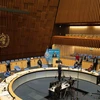 Hội nghị Đại Hội đồng Y tế Thế giới thuộc WHO, Geneva, Thụy Sĩ, ngày 18/5. (Ảnh: THX/TTXVN)