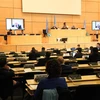 Toàn cảnh phiên họp Hội đồng Nhân quyền Liên hợp quốc ở Geneva, Thụy Sĩ ngày 12/3. (Ảnh: THX/TTXVN)