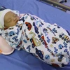 Em bé đầu tiên ra đời bằng kỹ thuật thụ tinh trong ống nghiệm tại bệnh viện Sản-Nhi Hưng Yên. (Ảnh: Đinh Tuấn/TTXVN)