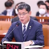 Bộ trưởng Thống nhất Hàn Quốc Kim Yeon-chul phát biểu tại cuộc họp báo ở Seoul ngày 16/6. (Ảnh: Yonhap/TTXVN)