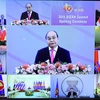 Thủ tướng Nguyễn Xuân Phúc, Chủ tịch ASEAN 2020 phát biểu khai mạc Hội nghị Cấp cao ASEAN lần thứ 36. (Ảnh: Thống Nhất/TTXVN)