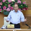 Thủ tướng Nguyễn Xuân Phúc chủ trì phiên họp. (Ảnh: Thống Nhất/TTXVN)