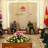 Thượng tướng Nguyễn Chí Vịnh, Thứ trưởng Bộ Quốc phòng, tiếp ông Cho Han-Deog, Giám đốc Cơ quan Hợp tác quốc tế Hàn Quốc (KOICA) tại Việt Nam. (Ảnh: TTXVN phát)