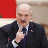 Tổng thống Belarus Alexander Lukashenko phát biểu tại một cuộc họp báo ở Minsk. (Ảnh: AFP/TTXVN)