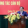 Trưởng Ban Tổ chức Trung ương Phạm Minh Chính phát biểu tại hội nghị. (Ảnh: Nguyên Lý/TTXVN)