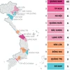 [Infographics] 15 tỉnh, thành phố có bệnh nhân mắc COVID-19
