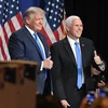 Tổng thống Mỹ Donald Trump (trái) và Phó Tổng thống Mike Pence tại Đại hội toàn quốc của đảng Cộng hòa ở thành phố Charlotte, bang Bắc Carolina. (Ảnh: AFP/TTXVN)