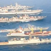 Nga và Ấn Độ tập trận trên Vịnh Bengal. (Nguồn: hindustantimes.com)