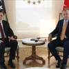 Tổng thống Thổ Nhĩ Kỳ Recep Tayyip Erdogan (phải) và Thủ tướng GNA Fayez al-Sarraj. (Nguồn: Anadolu)