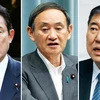 (Từ trái qua): Cựu Bộ trưởng Ngoại giao Fumio Kishida, Chánh Văn phòng Nội các Yoshihide Suga và cựu Bộ trưởng Quốc phòng Shigeru Ishiba. (Nguồn: AFP)