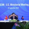 Phó Thủ tướng, Bộ trưởng Ngoại giao Phạm Bình Minh phát biểu tại Hội nghị Bộ trưởng Ngoại giao ASEAN-Hoa Kỳ. (Ảnh: Lâm Khánh/TTXVN)