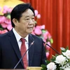 Ông Nguyễn Hoàng Thao, tân Chủ tịch Ủy ban Nhân dân tỉnh Bình Dương phát biểu. (Ảnh: Chí Tưởng/TTXVN)