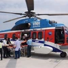Trực thăng chuyển bệnh nhân từ Trường Sa về đất liền cấp cứu. Ảnh minh họa. (Ảnh: TTXVN phát)