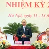 Thủ tướng Chính phủ Nguyễn Xuân Phúc dự và chỉ đạo Đại hội đại biểu Đảng bộ Công an Trung ương lần thứ VII nhiệm kỳ 2020-2025. (Ảnh: Thống Nhất/TTXVN)