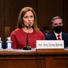 Ứng cử viên Thẩm phán Tòa án Tối cao Amy Coney Barrett phát biểu tại phiên điều trần của Ủy ban Tư pháp Thượng viện Mỹ ở Washington, DC. (Ảnh: AFP/TTXVN)