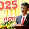 Ông Lâm Văn Mẫn, Bí thư Tỉnh ủy Sóc Trăng nhiệm kỳ 2020-2025, phát biểu tại Đại hội. (Ảnh: Trung Hiếu/TTXVN)