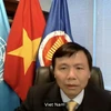Đại sứ Đặng Đình Quý, Trưởng phái đoàn đại diện thường trực Việt Nam tại Liên hợp quốc phát biểu tại cuộc họp về vấn đề Colombia. (Ảnh: Hữu Thanh/TTXVN)