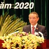 Ủy viên Trung ương Đảng, Bí thư Thành ủy Đà Nẵng Trương Quang Nghĩa phát biểu tại đại hội. (Ảnh: Trần Lê Lâm/TTXVN)