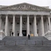 Lối vào Hạ viện Mỹ tại Đồi Capitol ở Washington DC. (Ảnh: AFP/TTXVN)