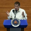 Tổng thống Philippines Rodrigo Duterte phát biểu tại Manila, Philippines. (Ảnh: AFP/TTXVN)