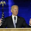 Ông Joe Biden phát biểu tại Wilmington, Delaware, Mỹ, ngày 7/11. (Ảnh: AFP/TTXVN)