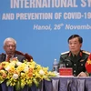 Thượng tướng Hoàng Xuân Chiến, Thứ trưởng Bộ Quốc phòng, phát biểu khai mạc hội nghị. (Ảnh: Dương Giang/TTXVN)