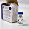 Một loại vắcxin ngừa COVID-19 của Nga được giới thiệu tại Moskva. (Ảnh: AFP/TTXVN)