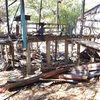 Hỏa hoạn đã thiêu rụi hoàn toàn căn nhà. (Nguồn: baoangiang.com.vn)