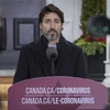 Thủ tướng Canada Justin Trudeau phát biểu tại một cuộc họp báo ở Ottawa. (Ảnh: AFP/TTXVN)