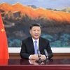 Chủ tịch Trung Quốc Tập Cận Bình phát biểu tại một cuộc họp trực tuyến ở Bắc Kinh, Trung Quốc. (Ảnh: THX/TTXVN)