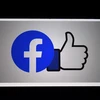 Biểu tượng Facebook và nút Like. (Ảnh: AFP/TTXVN)