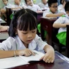 Học sinh lớp 1 trong giờ học môn Tiếng Việt, Chương trình giáo dục phổ thông mới. (Ảnh: TTXVN)