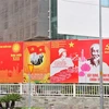 Pano chào mừng Đại hội đại biểu toàn quốc lần thứ XIII của Đảng tại đường Võ Thị Sáu (Quận 3, Thành phố Hồ Chí Minh). (Ảnh: Thu Hương/TTXVN)