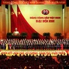 Quang cảnh lễ bế mạc Đại hội XIII của Đảng Cộng sản Việt Nam. (Ảnh: TTXVN)