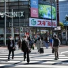 Trên một đường phố ở Tokyo, Nhật Bản. (Ảnh: AFP/TTXVN)