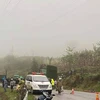 Hiện trường vụ tại nạn giao thông tại Km202+500 Quốc lộ 3. (Nguồn: danviet.vn)