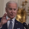 Tổng thống Mỹ Joe Biden phát biểu tại Nhà Trắng, Washington, DC. (Ảnh: AFP/TTXVN)