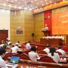 Ủy ban Bầu cử tỉnh Quảng Ninh họp phiên thứ 3. (Nguồn: baoquangninh.com.vn)