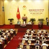 Quang cảnh một phiên họp Hội đồng Nhân dân thành phố Hà Nội. (Ảnh: TTXVN)