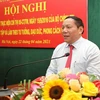 Bí thư Ban Cán sự, Bộ trưởng Bộ Văn hóa, Thể thao và Du lịch Nguyễn Văn Hùng phát biểu tại hội nghị. (Ảnh: Thanh Tùng/TTXVN)