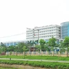 Bệnh viện Bệnh Nhiệt đới Trung ương (cơ sở 2) tại huyện Đông Anh (Hà Nội) bị phong tỏa. (Ảnh Minh Đức/TTXVN)