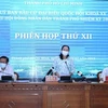 Quang cảnh Phiên họp XII của Ủy ban Bầu cử Thành phố Hồ Chí Minh. (Ảnh: Xuân Khu/TTXVN)