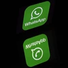 Biểu tượng ứng dụng nhắn tin WhatsApp. (Ảnh: AFP/TTXVN)