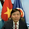 Đại sứ Đặng Đình Quý - Trưởng phái đoàn đại diện thường trực Việt Nam tại Liên hợp quốc tham dự và phát biểu tại cuộc họp. (Ảnh: Hữu Thanh/TTXVN)