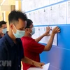 Danh sách người ứng cử đã được niêm yết tại xã Tam Thanh để cử tri tiện theo dõi. (Ảnh: Nguyễn Thanh/TTXVN)