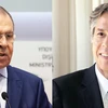 Ngoại trưởng Nga Sergei Lavrov (phải) cùng người đồng cấp Mỹ Antony Blinken. (Nguồn: Xinhua)