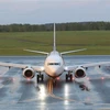 Máy bay của hãng hàng không Ryanair hạ cánh tại sân bay quốc tế Vilnius, Litva, ngày 23/5. (Ảnh: AFP/TTXVN)