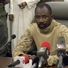 Đại tá Assimi Goita trong một cuộc họp báo tại Bamako, Mali. (Ảnh: AFP/TTXVN)