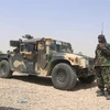 Lực lượng an ninh Afghanistan tham gia chiến dịch truy quét Taliban tại Shiberghan, thủ phủ tỉnh Jawzjan. (Ảnh: THX/TTXVN)